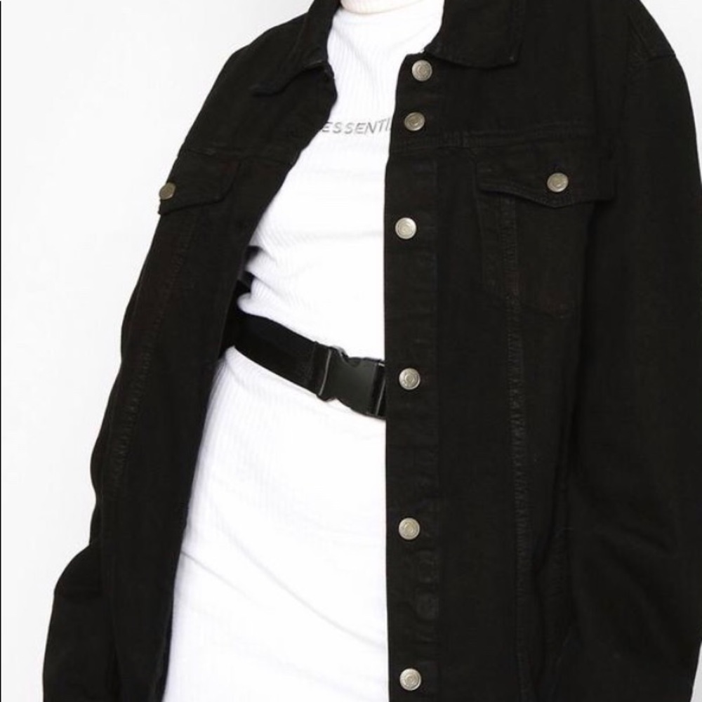 Boohoo black denim jacket